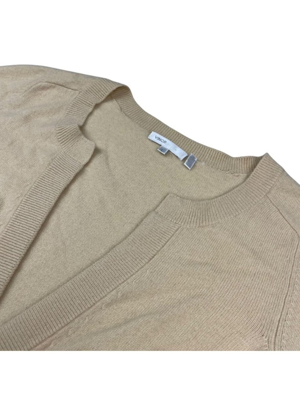 Vince Women's 100% Cashmere One-Button Cardigan Sweater Beige • Large